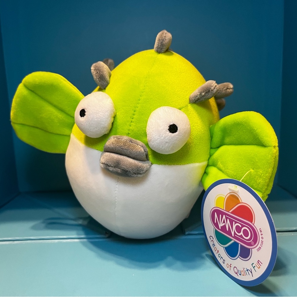 Nanco - Green Derpy Blow Fish Plush